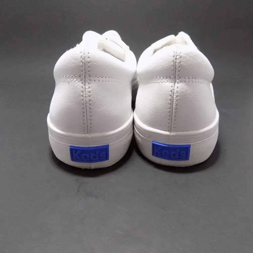 Keds Jump Kick Lace Up Leather White/Gold Sneakers Women's- Size 8.5- New